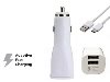Samsung Adaptive Fast Charging USB-A Dual-Port Car Charger with USB-C Cable - White Car Charger