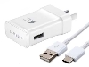 Genuine Samsung Adaptive Fast 2A Charger with USB-C to USB-A cable - White AC Wall Charger