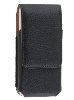 Textured Synthetic Leather Vertical Belt Pouch - Mobile Only - Belt Pouch