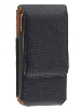 Textured Synthetic Leather Vertical Belt Pouch - Bumper Case Compatible - Belt Pouch