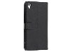 Slim Synthetic Leather Wallet Case with Stand for Sony Xperia XA1 Ultra - Classic Black Leather Wallet Case