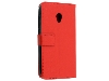 Synthetic Leather Wallet Case with Stand for Optus X Spirit - Red Leather Wallet Case