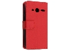 Synthetic Leather Wallet Case with Stand for Optus X Play - Red Leather Wallet Case