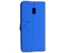 Synthetic Leather Wallet Case with Stand for Nokia 2.1 - Blue Leather Wallet Case