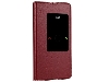 Top Grain Leather Case With Windows for Huawei Mate 20 - Rosewood Leather Case