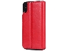 2-in-1 Synthetic Leather Wallet Case for iPhone Xs Max - Red Leather Wallet Case